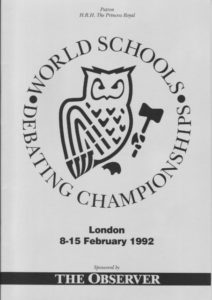 WSDC 1992, London - SchoolsDebate