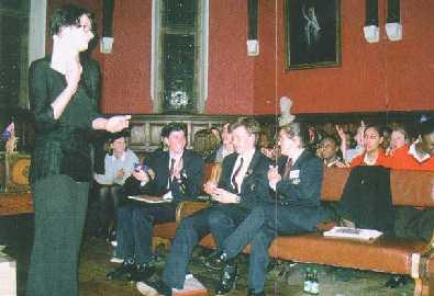The debating chamber of the Oxford Union Society, on 3/2/99.
